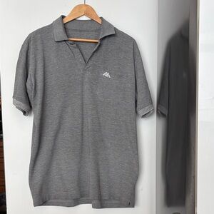 Kappa Men’s Heather Grey Polo with White Embroidered Logo